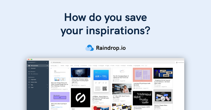 How do you save your inspirations?